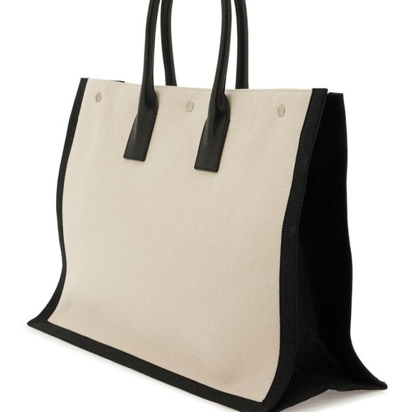 New Saint Laurent Rive Gauche Large Coated Canvas Tote - Picture 3 of 4